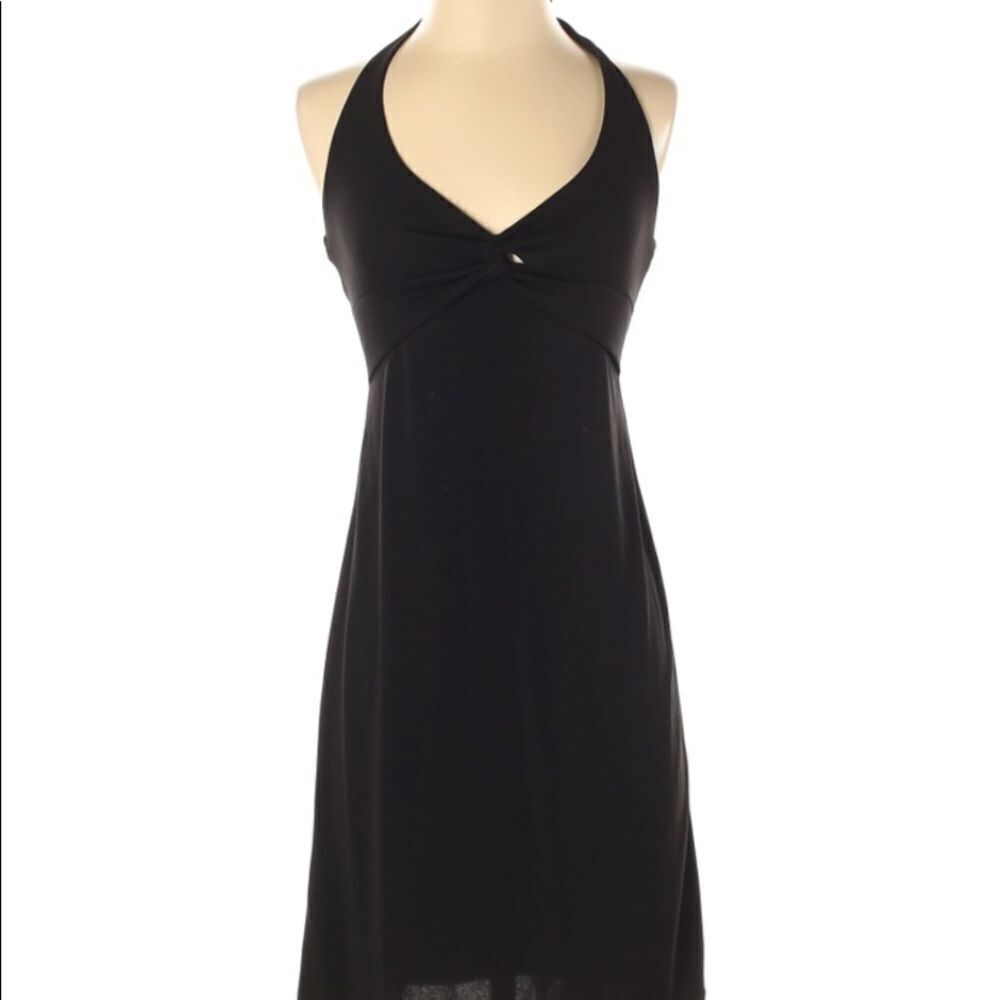 BCBGMAXAZARIA Halter Neck Knee Length Cocktail Dress Black XS
